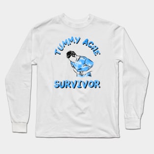 vintage tummy ache survivor tie dye Long Sleeve T-Shirt